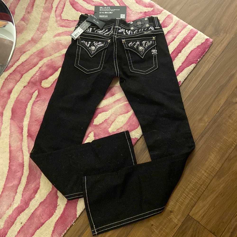 Miss Me black bling jeans 28